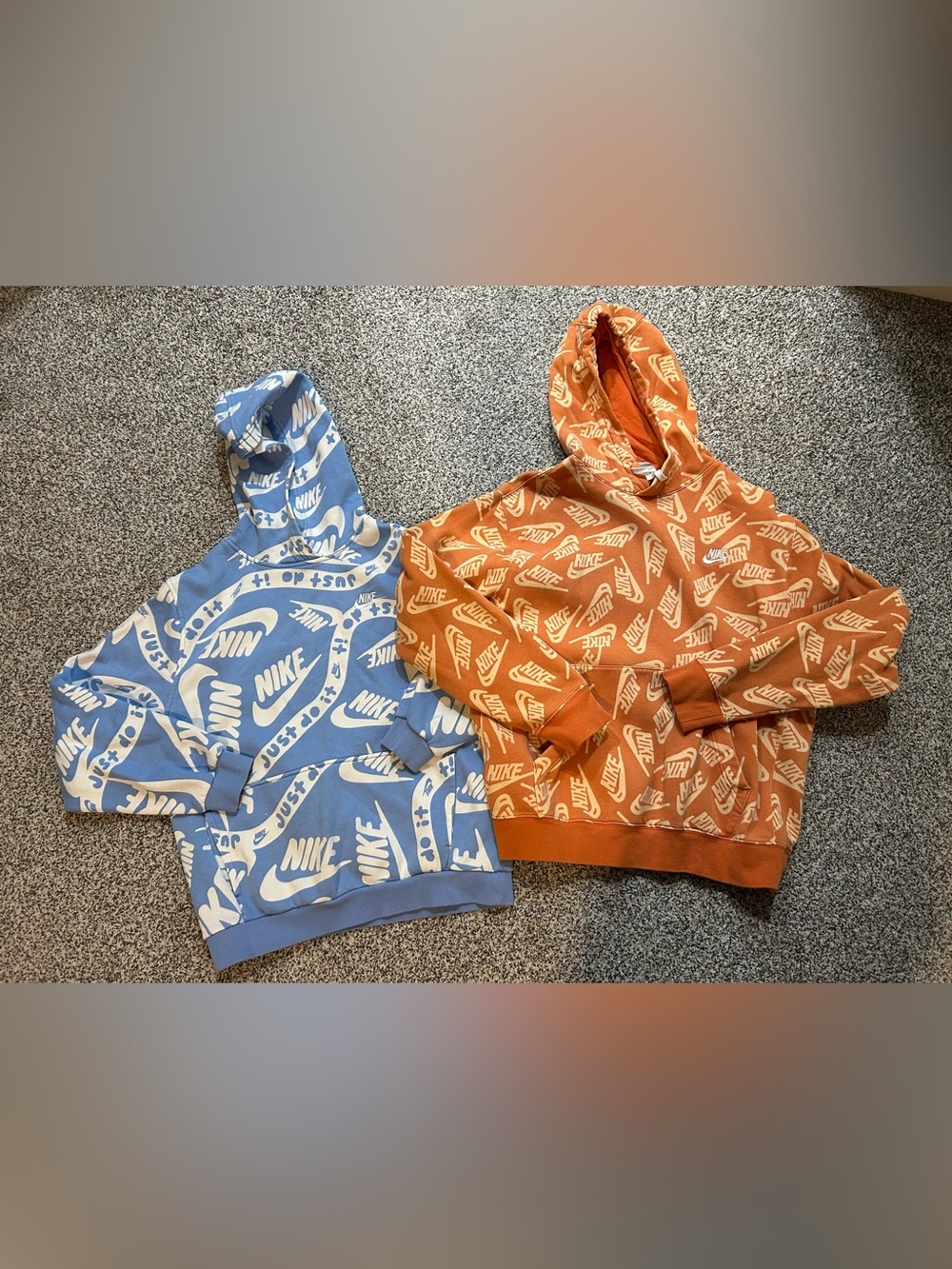Nike Crewneck Hoodies - Blue and Orange Allover Logo